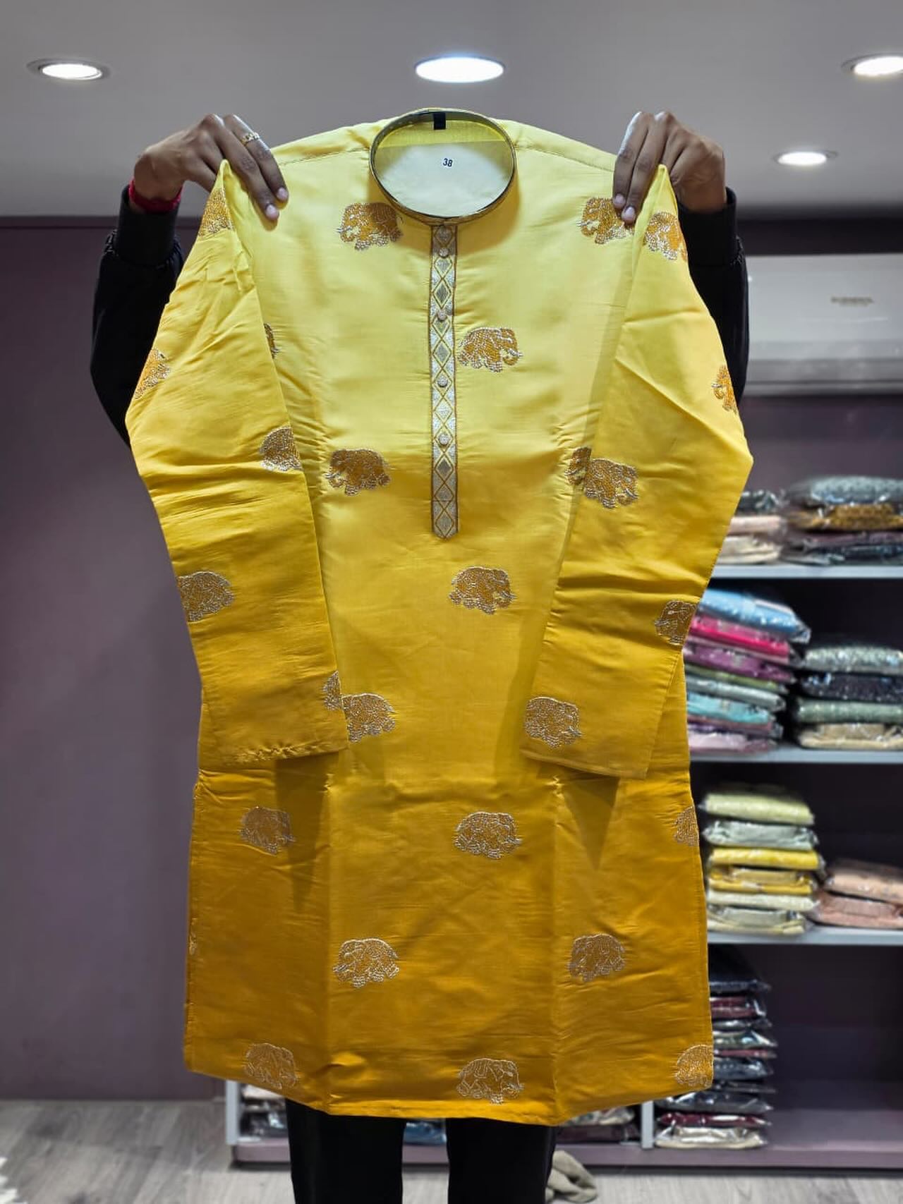 Elephant embroidered kurta