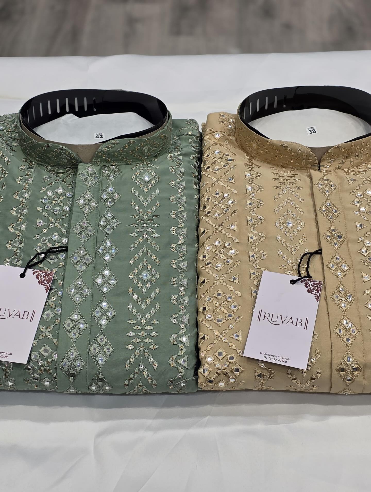 Modern Mirror Work Kurta