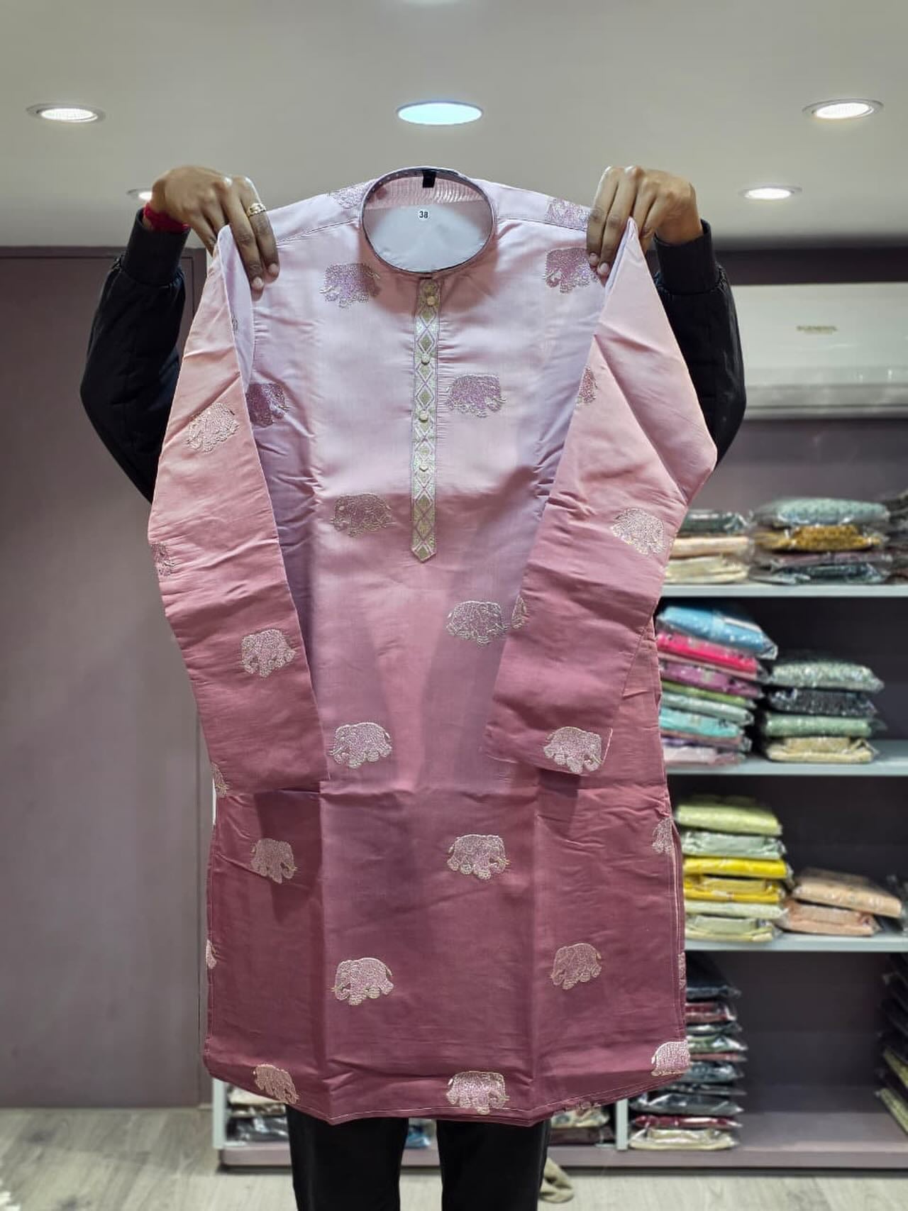 Elephant embroidered kurta