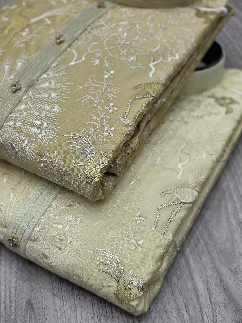 Embroidered Kurta - nature scenes