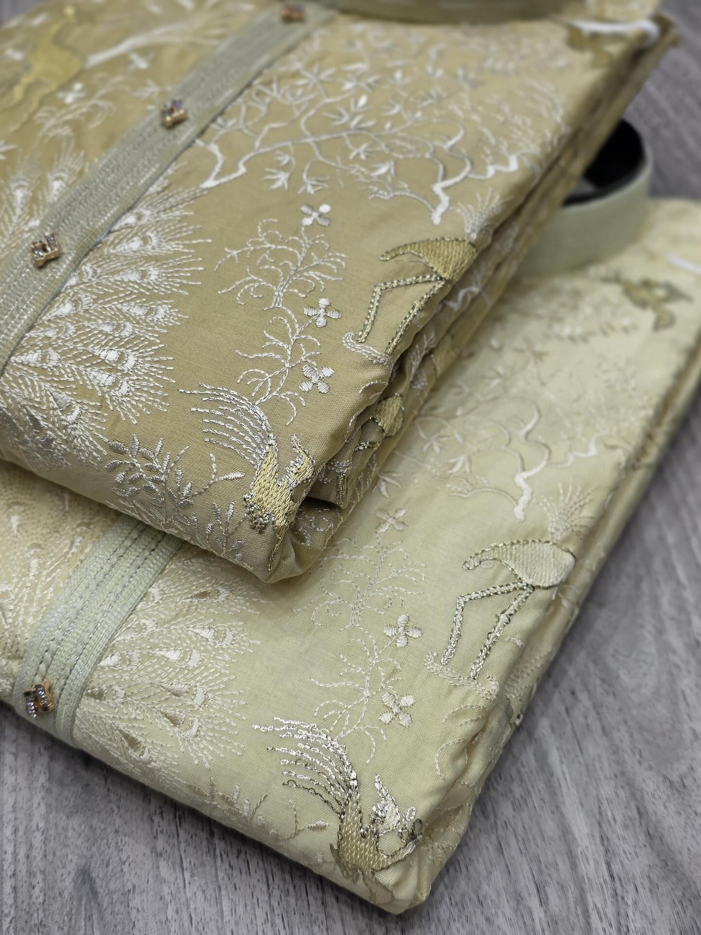 Embroidered Kurta - nature scenes