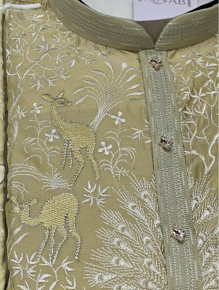 Embroidered Kurta - nature scenes