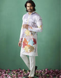 Abstract Printed Linen Kurtas