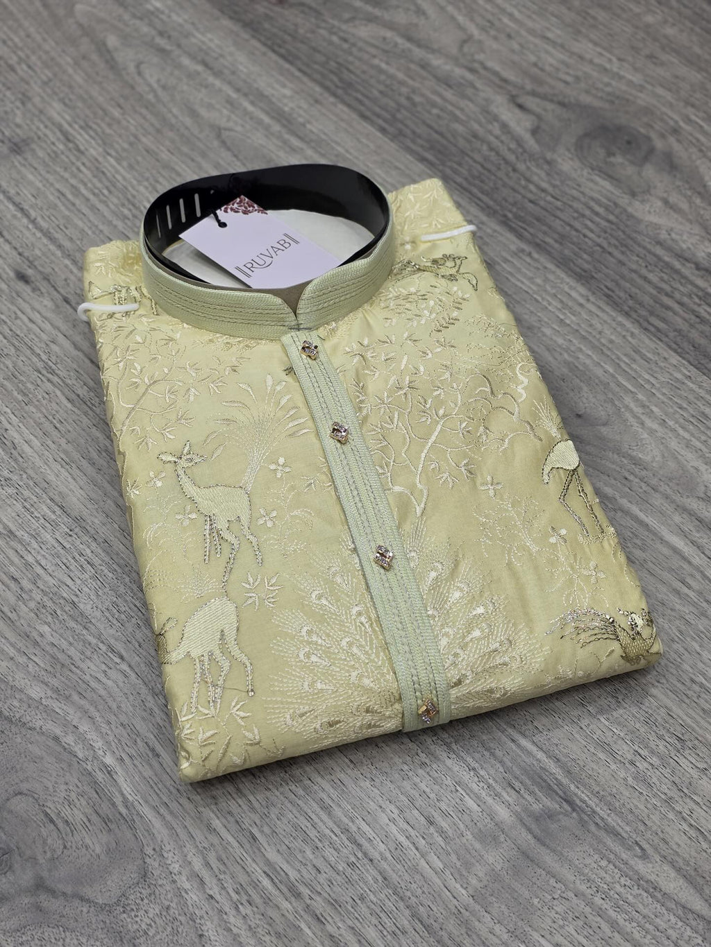 Embroidered Kurta - nature scenes
